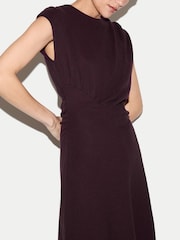 Jigsaw Purple Ruched Seam Jersey Dress - Image 2 of 5