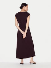 Jigsaw Purple Ruched Seam Jersey Dress - Image 4 of 5