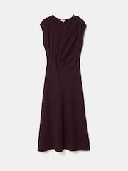 Jigsaw Purple Ruched Seam Jersey Dress - Image 5 of 5