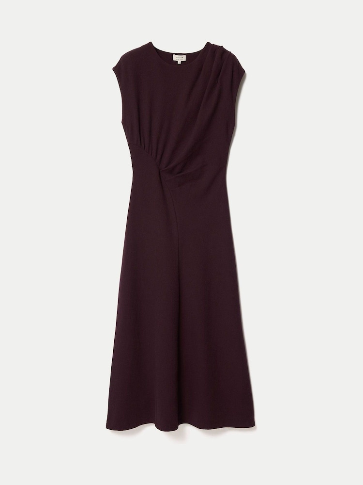 Jigsaw Purple Ruched Seam Jersey Dress - Image 5 of 5
