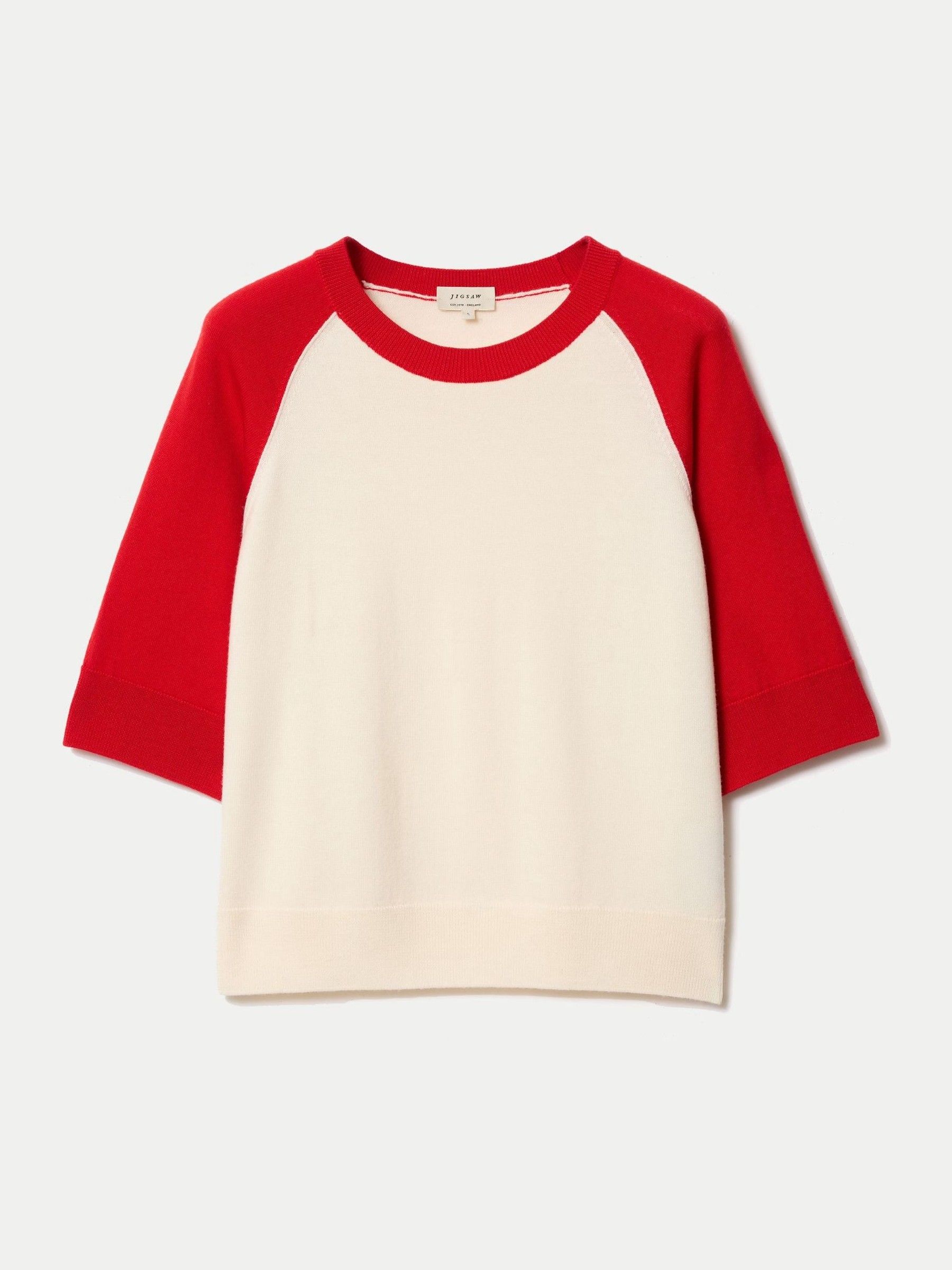 Buy Jigsaw Red Merino Raglan Ss T-Shirt from Next USA