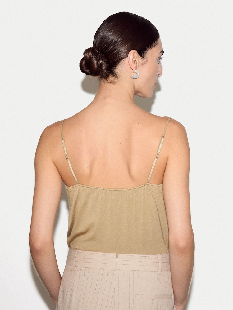 Jigsaw Natural Modal Lace Camisole - Image 2 of 4 Jigsaw Natural Modal Lace Camisole - Image 2 of 4