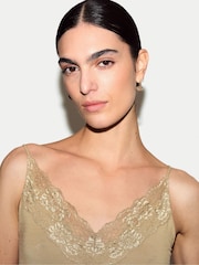 Jigsaw Natural Modal Lace Camisole - Image 3 of 4