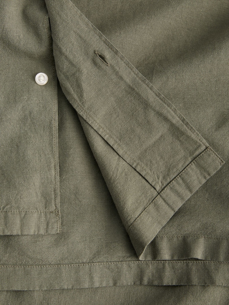 JACK & JONES Brown Linen Blend Resort Shirt - Image 10 of 10 JACK & JONES Brown Linen Blend Resort Shirt - Image 10 of 10