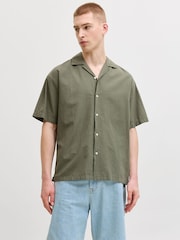 JACK & JONES Brown Linen Blend Resort Shirt - Image 2 of 10