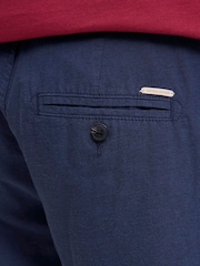 JACK & JONES Blue Regular Fit Linen Blend Shorts - Image 6 of 6