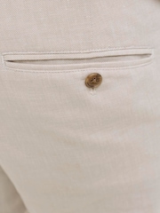 JACK & JONES White Linen Blend Trousers - Image 5 of 5