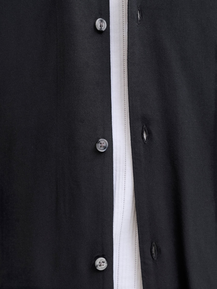 JACK & JONES Black Viscose Resort Shirt - Image 2 of 7 JACK & JONES Black Viscose Resort Shirt - Image 2 of 7