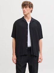 JACK & JONES Black Viscose Resort Shirt - Image 6 of 7