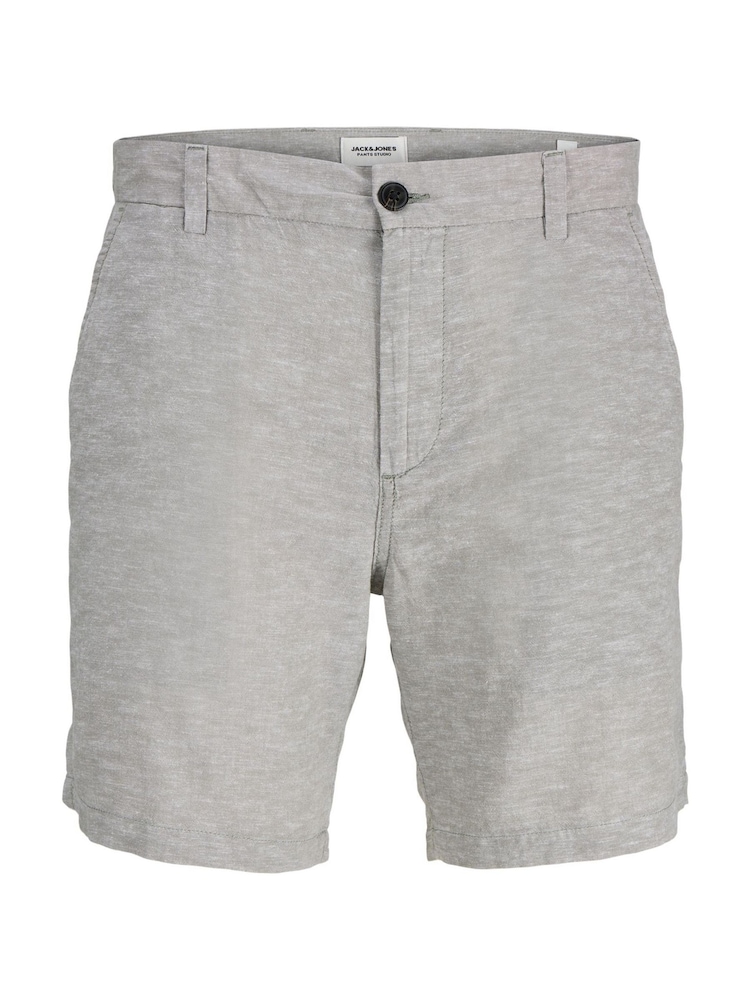 JACK & JONES Grey Regular Fit Linen Blend Shorts - Image 1 of 2