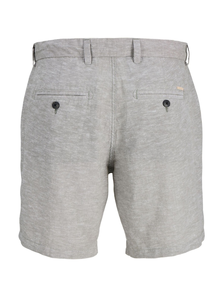 JACK & JONES Grey Regular Fit Linen Blend Shorts - Image 2 of 2