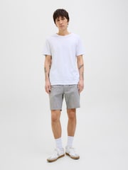 Серый - шорты классического кроя из смешанного льна Jack & Jones - Изображение 3 6