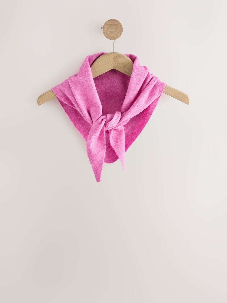 Bright Pink Small Triangle Scarf - Image 1 of 3