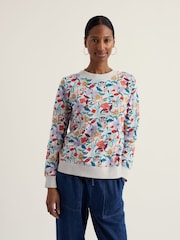 Seasalt Cornwall White Bright Wave Sweatshirt - Image 1 of 5