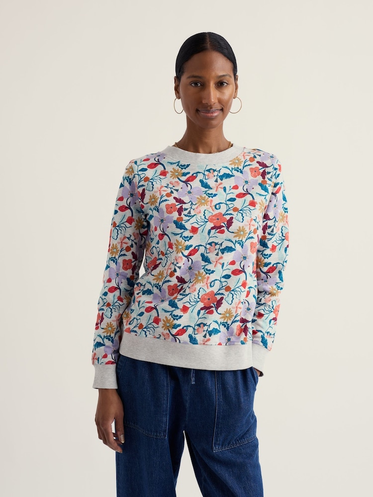 Seasalt Cornwall White Bright Wave Sweatshirt - Image 1 of 5