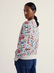 Seasalt Cornwall White Bright Wave Sweatshirt - Image 3 of 5