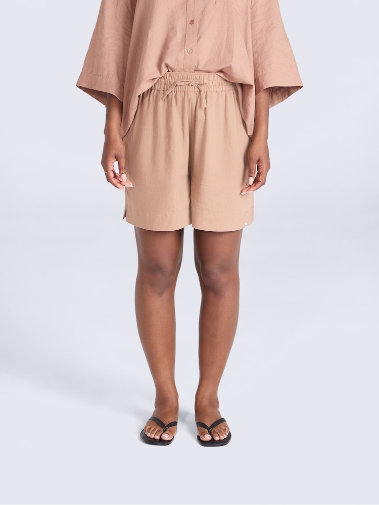 Animal Brown Nova Linen Shorts - Image 1 of 4 Animal Brown Nova Linen Shorts - Image 1 of 4