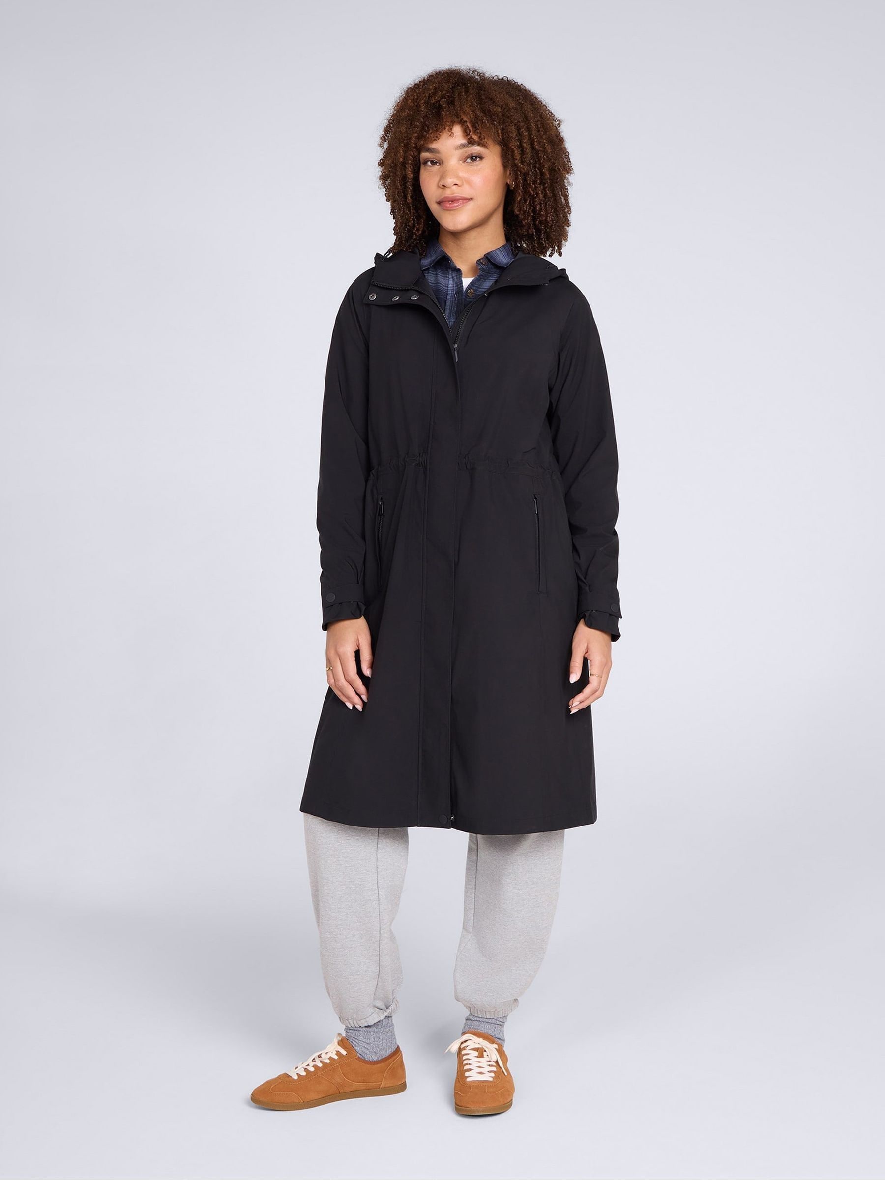 Jade Womens Long Waterproof Jacket - Black - Image 2