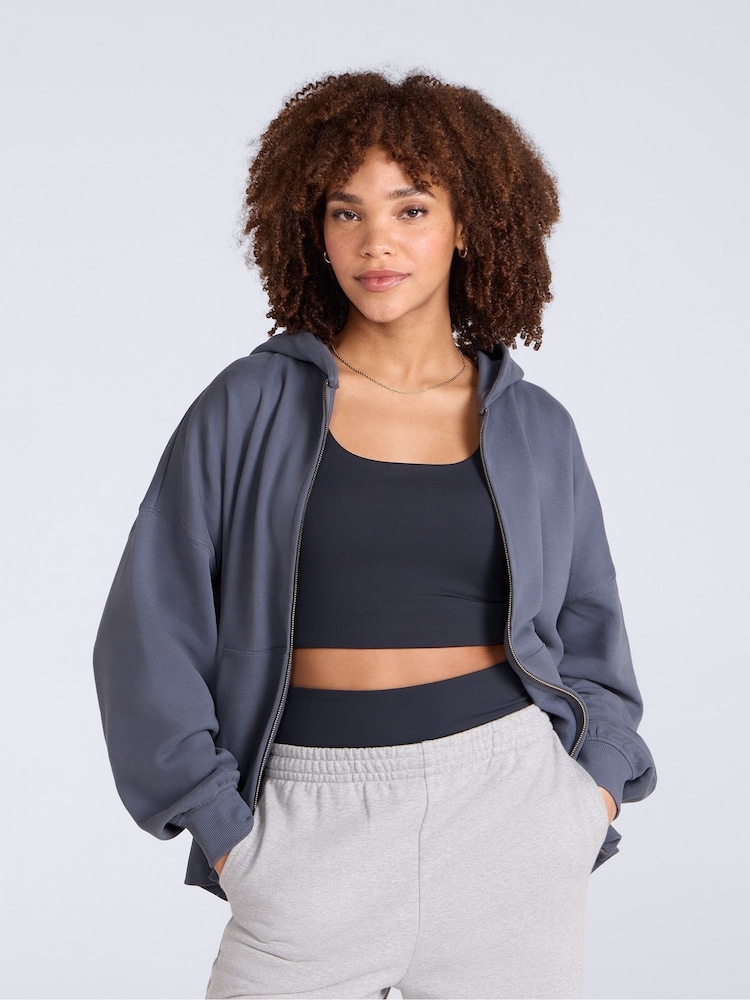 Niebieski - Animal Idol Zip Through Hoodie - Obraz 1 z 9