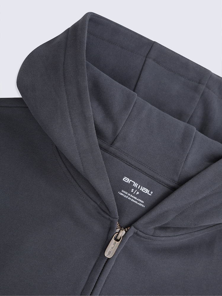 Niebieski - Animal Idol Zip Through Hoodie - Obraz 9 z 9