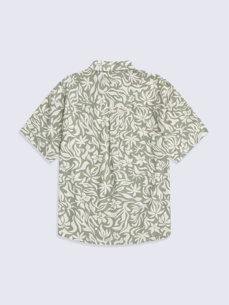 Animal Green Nova Linen Shirt - Image 2 of 4 Animal Green Nova Linen Shirt - Image 2 of 4