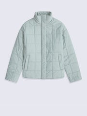 Animal Green Nina Grid Quilt Padded Jacket - Image 1 of 6