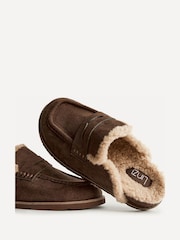 Camurça marrom - Linzi Collected Faux Fur Lined Mule Loafers - Imagem 5 de 5