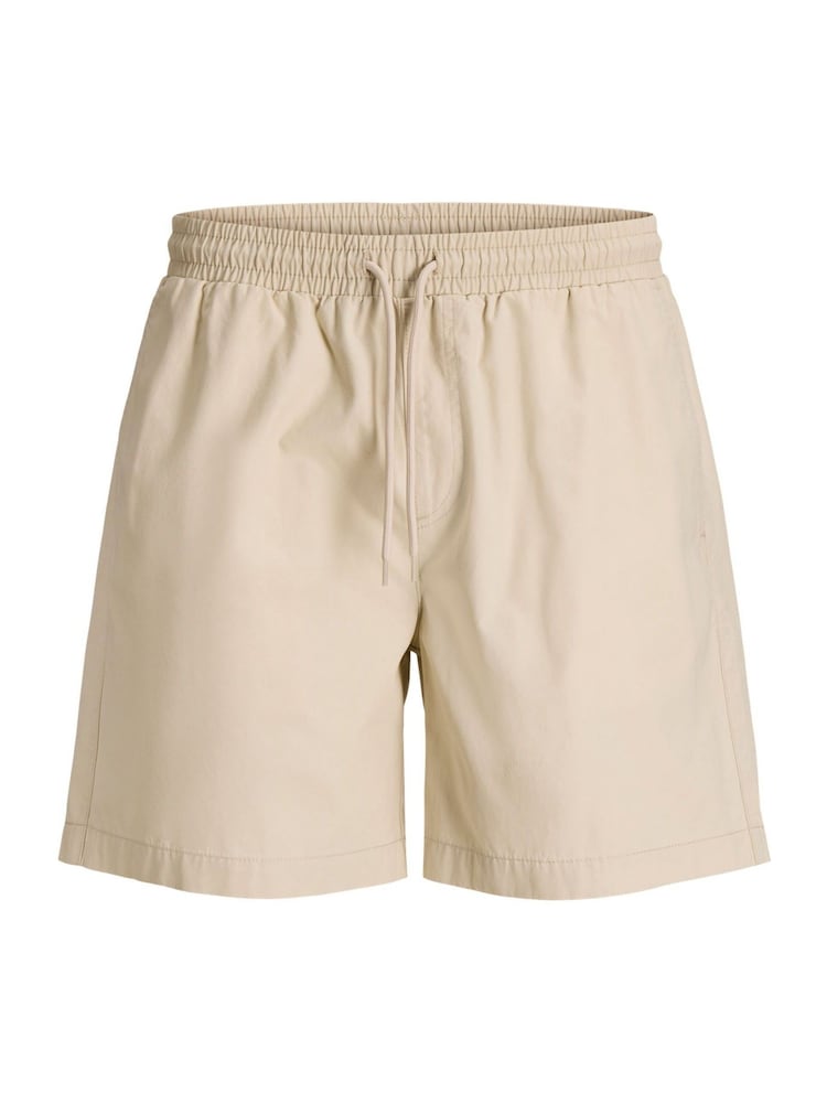 JACK & JONES Beige Drawstring Cotton Shorts - Image 1 of 2