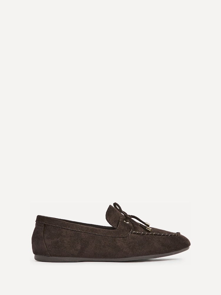 Linzi Brown Suede Relevant Boat Style Loafers - Image 2 of 5 Linzi Brown Suede Relevant Boat Style Loafers - Image 2 of 5