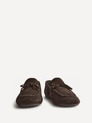 Linzi Brown Suede Relevant Boat Style Loafers - Image 3 of 5