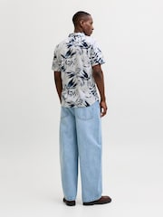 JACK & JONES White Short Sleeve Printed Shirt - Image 2 of 7