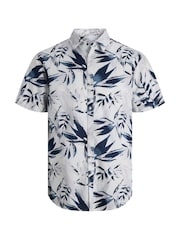 JACK & JONES White Short Sleeve Printed Shirt - Image 5 of 7