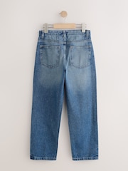 Dark Blue Longer Length Wide Denim Jeans (7-16yrs) - Image 2 of 4