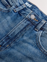 Dark Blue Longer Length Wide Denim Jeans (7-16yrs) - Image 3 of 4