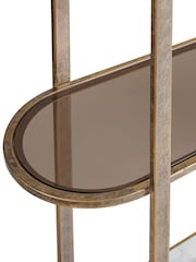 Libra Interiors White Belvedere Aged Gold Effect Shelving Unit - Image 4 of 5