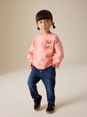 Coral Pink Shaun the Sheep Crew Neck Sweatshirt (9mths-7yrs) - Image 3 of 8