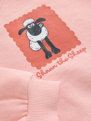 Coral Pink Shaun the Sheep Crew Neck Sweatshirt (9mths-7yrs) - Image 7 of 8