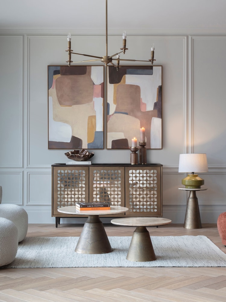 Libra Interiors Antique Brass Blythe 5 Light Brass Chandelier - Image 1 of 2