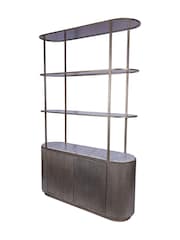 Libra Interiors Aged Gold Effect Belvedere Aged gold effect Shelving Unit With Storage - Image 2 of 4