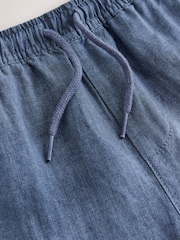 Көк - 100% Linen Pull On Trousers (3-16yrs) - 4суретінің 4 суреті