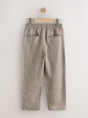 Сары қоңыр - 100% Linen Pull On Trousers (3-16yrs) - 4суретінің 2 суреті