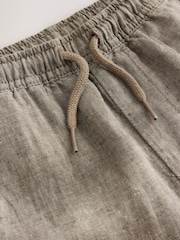 Сары қоңыр - 100% Linen Pull On Trousers (3-16yrs) - 4суретінің 4 суреті