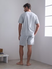 Grey Short Sleeve Jersey Pyjamas Set - Image 3 of 6