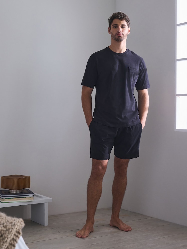 Qara - qısaqol formalı Pyjamas Set - 7şəkildən 2 şəkil