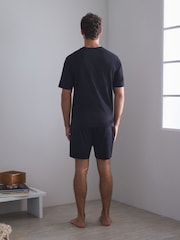 Qara - qısaqol formalı Pyjamas Set - 7şəkildən 4 şəkil