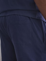 Tünd göy - qısaqol formalı Pyjamas Set - 7şəkildən 6 şəkil