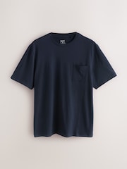 Navy Blue Short Sleeve Jersey Pyjamas Set - Image 9 of 12