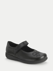 Start-Rite Black Bow Rip-Tape Mary-Jane Pretty Primary School Shoes - Image 2 of 5