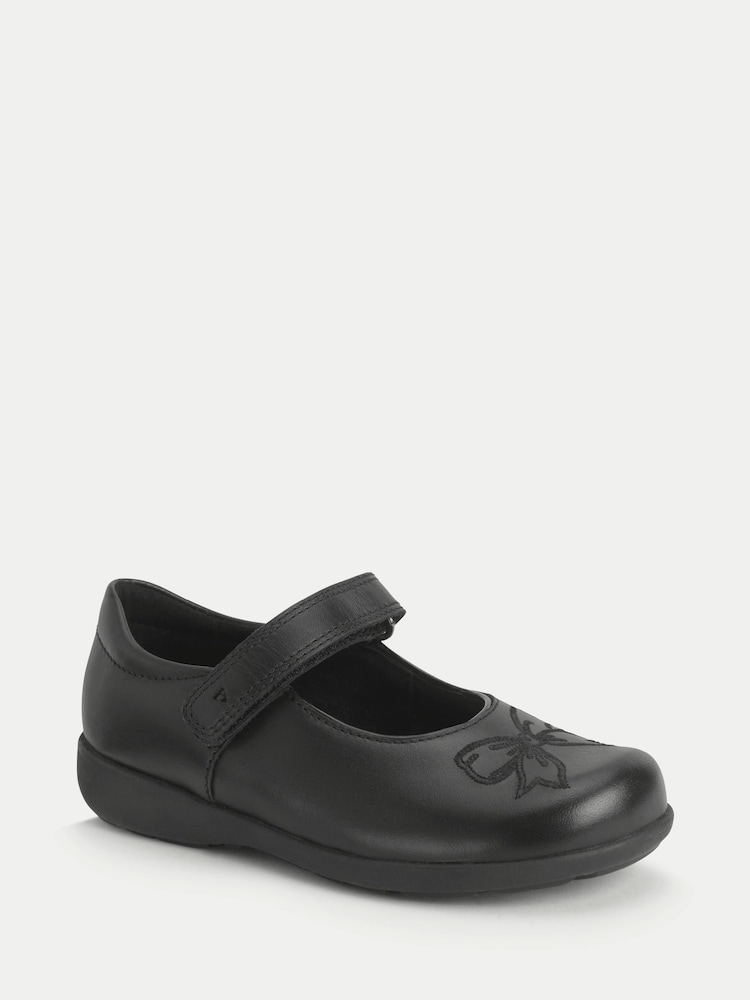 Start-Rite Black Bow Rip-Tape Mary-Jane Pretty Primary School Shoes - Image 2 of 5 Start-Rite Black Bow Rip-Tape Mary-Jane Pretty Primary School Shoes - Image 2 of 5