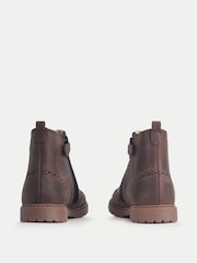Start Rite Brown Patent Leather Zip-Up Chelsea Boots - Image 4 of 6